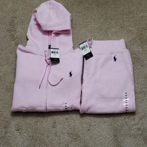 Pink Hoodie and Sweatpants Set